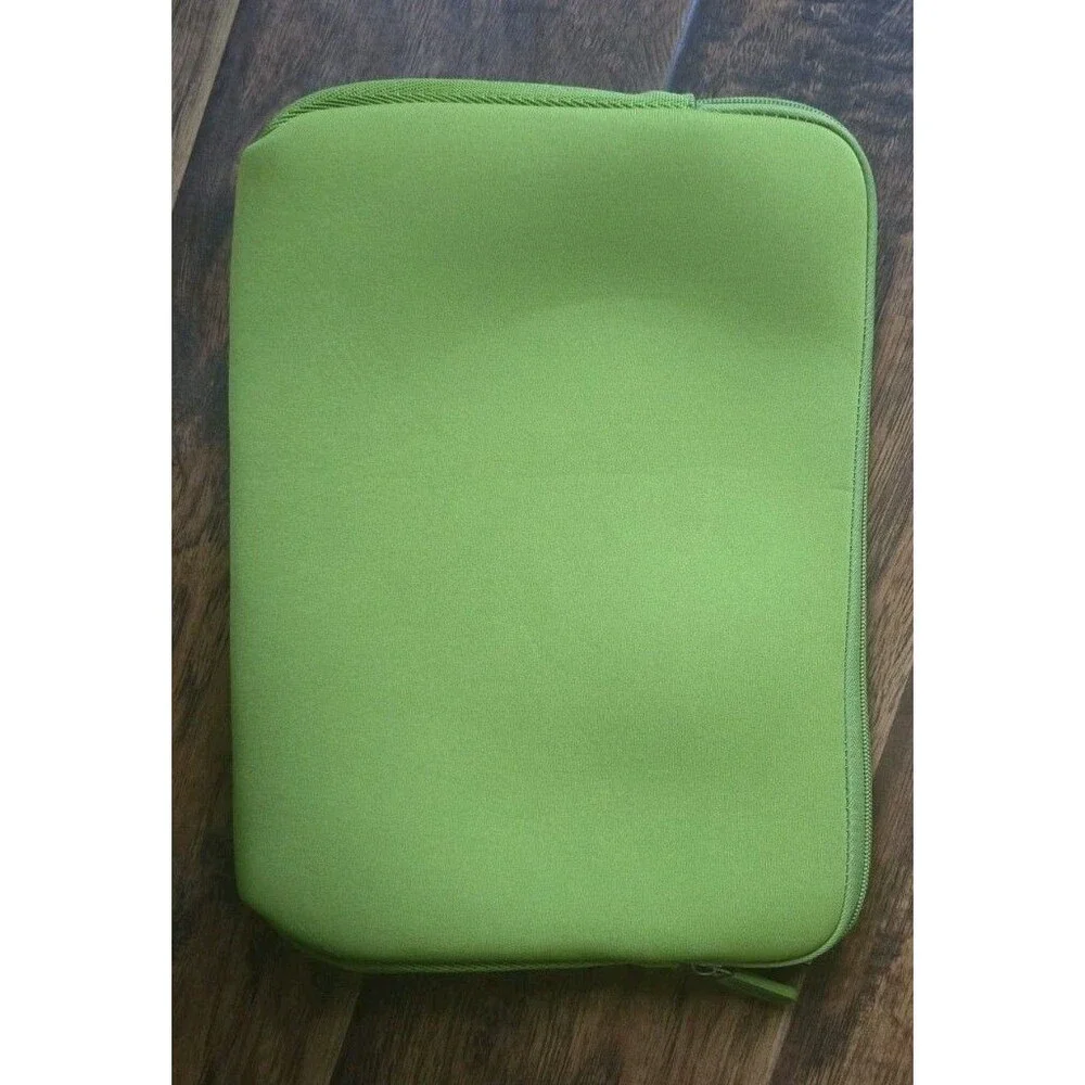 Arvok Multi Size 11 11.6 12 Inch Laptop Sleeve Pocket Case Lime Green Full Zip